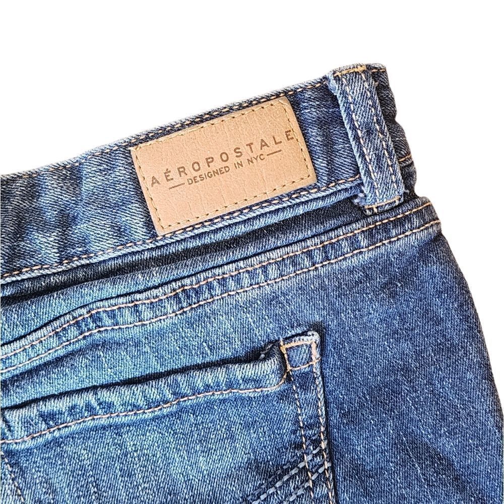 Aeropostale Midi Blue Jean Shorts - Size 0 - Picture 3 of 5